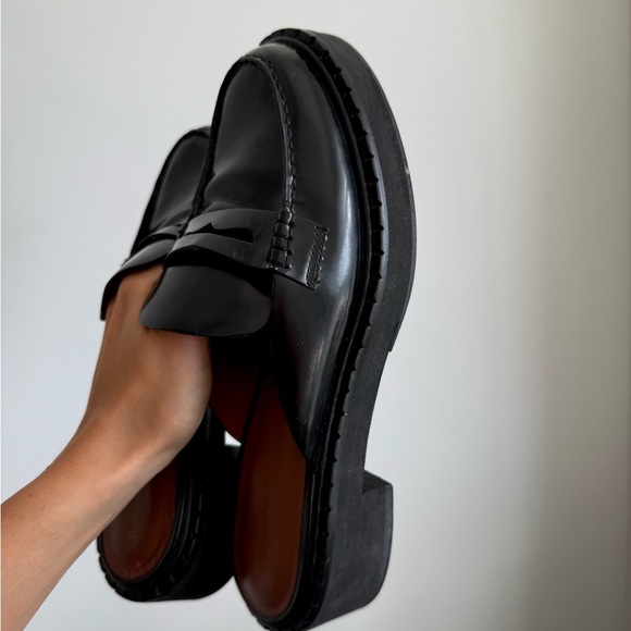Reformation Angie Loafer Mule Black Leather - Picture 5 of 7